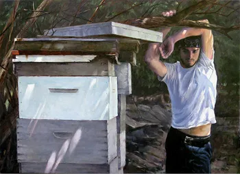 Painting Oil_Tom Hiveboxes_38x28